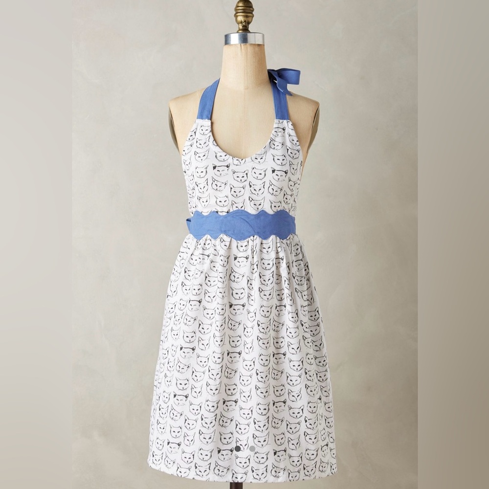 Anthropologie Leah Reena Goren Cat Study Apron